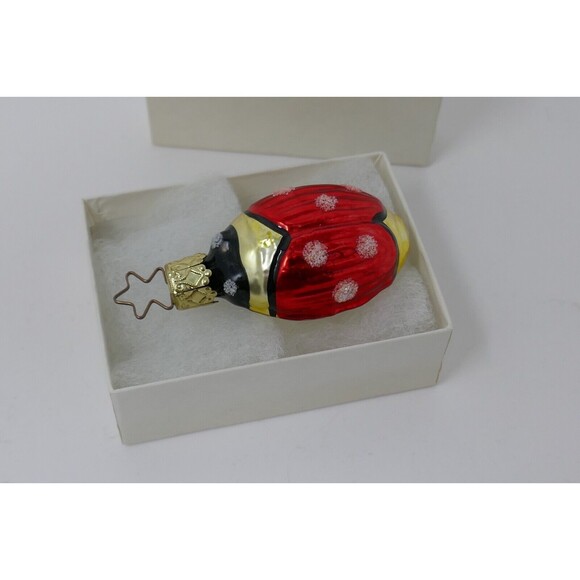 Matt McGhee Vintage Ladybug Blown Glass Christmas Ornament - Picture 4 of 11
